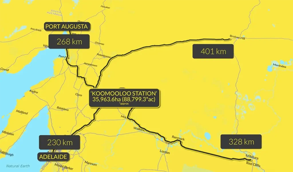 rural real estate map created for video